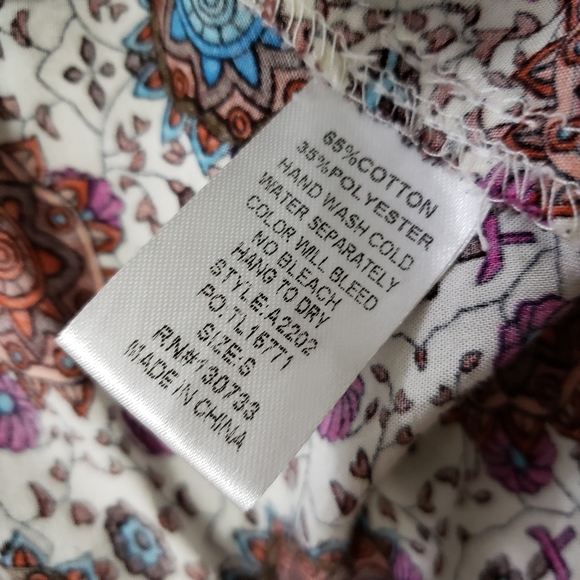 Umgee mandala print keyhole bell sleeve mini dress - Picture 6 of 9